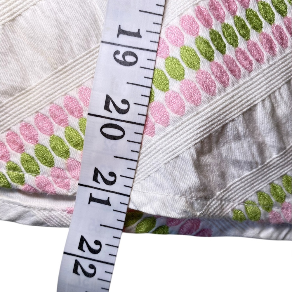 Talbots Petite Rainbow Chevron Embroidered A-Line Skirt | Eclectic Boho Retro - Picture 7 of 13